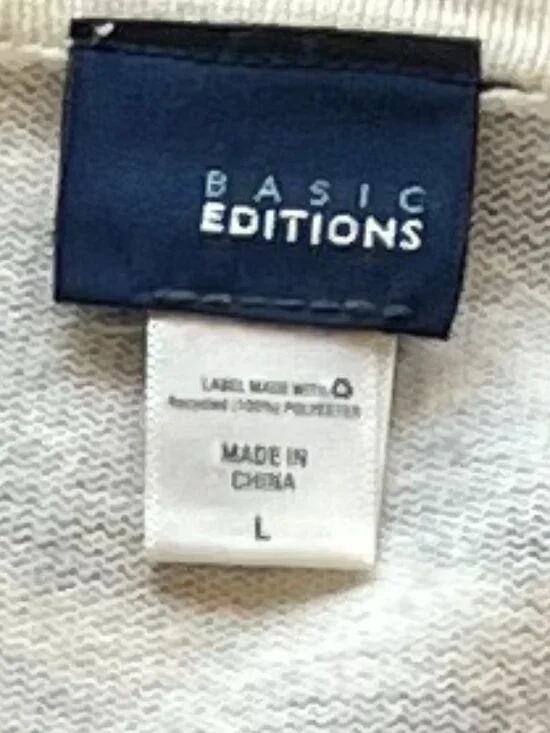 Navy & White Patterned Cardigan – Size L - Picture 4 of 4